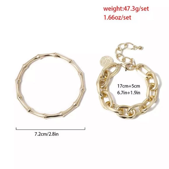 White gold plated chain coin bracelet - Picture 6 of 6